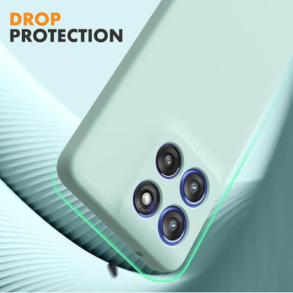 Case for Motorola Moto G Stylus 5G 2025, 2 Pack Tempered Glass Screen Protectors, Soft TPU Liquid Silicone Shockproof Gel Case-Mint