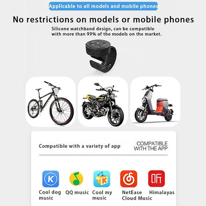 Car Motorcycle Bicycle Wireless Bluetooth 5.3 Remote Controller Phone Car Kit Steering Wheel Remote Controller Receiver Rechargeable 500mA Battery for Cell Phone Waterproof 67
