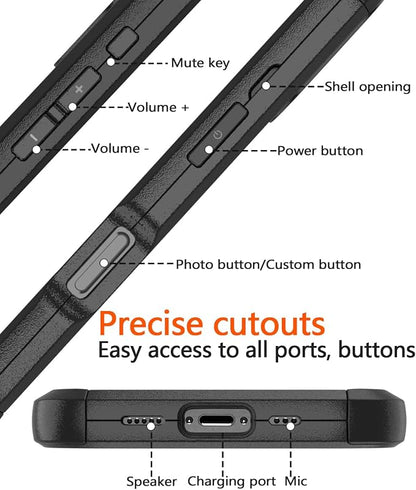 for iPhone 16 Case [Shockproof] [Dropproof] [with Screen Protector ] Heavy Duty Protection Phone Case Cover - Black