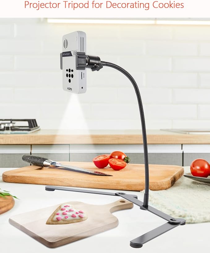 Adjustable Phone Tripod, Overhead Phone Mount, Tabletop Tripod for Cookie Decorating and Teaching Online Live Streaming and Showing Drawing Sketching Cooking