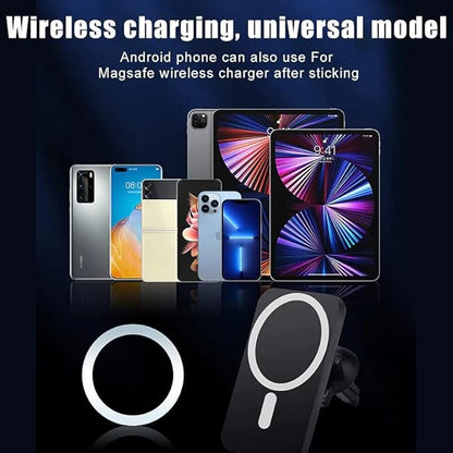 SALEX Compatible with Magsafe Magnetic Rings 9 Pack Set - Metal Rings for Cell Phone Case - Cute Mixed Colors Round Magnet Sticker - Replacement Discs with 3M Adhesive Backing for iPhone 14 13 12.