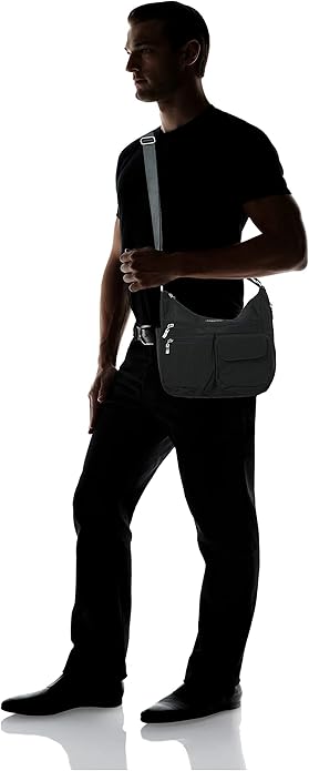 Baggallini womens Everywhere Bagg Crossbody Women 11x9 Lightweight Nylon Hobo Water-resistant Travel Bag W/Rfid
