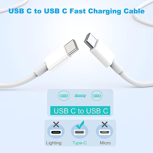 iPhone 17 16 15 Charger Fast Charging,2Pack 20W Fast USB C Charger Block Type C Charging Block with USB C to USB C Cable for iPhone 17/17 Air/17 Pro Max/16/16 Plus/16 Pro Max/15 Pro Max/iPad Pro/Air