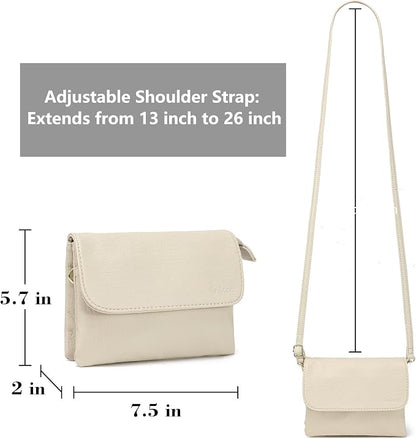 MINICAT RFID Blocking Small Crossbody Bags for Women Vegan Leather Mini Travel Purses Cell Phone Purse Cross Body Bag