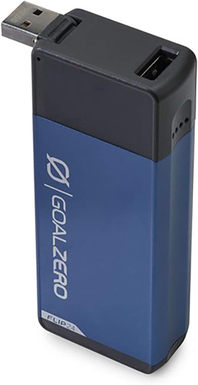Goal Zero Flip 24 Portable Phone Charger, USB Battery Bank for Travel and Emergency Use - Blue