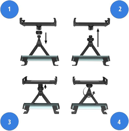 Backseat Headrest Adjustable Tablet Holder for Car Mount Cellphone Stand 360° Swivel Rotating Angle Compatible with ipad/Plus/pro/All 4.7-10.5" Cellphones and Tablet Blue