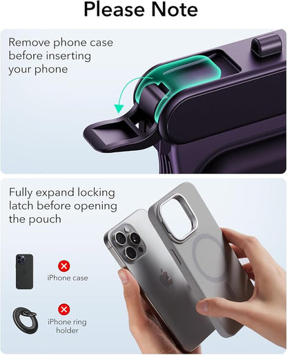 ESR Waterproof Phone Pouch for iPhone 13 Pro / 14 Pro / 15 Pro, Underwater Touch Sensitivity, IPX8 Floating Waterproof Cellphone Case with Lanyard, Dry Bag for Snorkeling, Purple