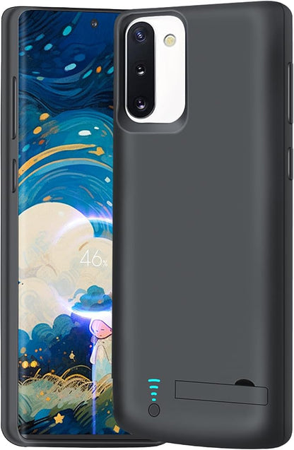 [Upgraded Battery Case for Samsung Galaxy Note 10, 5000mAh Rechargeable Extended Battery Charging Charger Case, Add 100% Extra Juice (6.3 Inches) Black