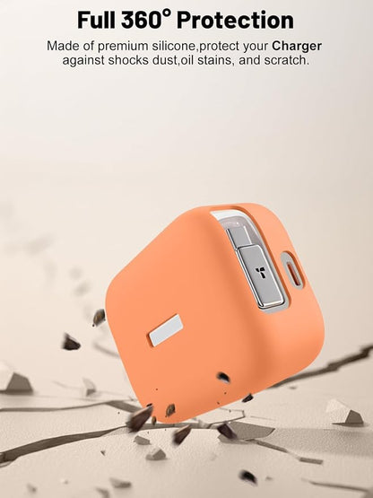 Silicone Protective Case for TORRAS FlexLine 67W Charger, Full-Body Protective Cover with Precise Cutouts, Shockproof Dustproof Charging Block Protector Sleeve & Scratch-Resistant Sleeve (Orange)