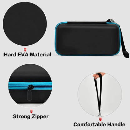 Comecase Travel Case for Anker 727/ Prime 6-in-1 USB C Charging Station | Hard Shell, Mesh Pocket and Elastic Cable Slots for Travelers, Business Trips, Camping and Remote Work, Box Only - Blue