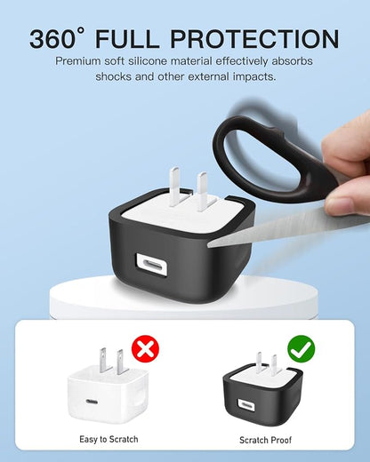 Silicone Case for Apple 40W Dynamic Power Adapter,Soft Silicone Protective Cover for Dynamic Power Adapter,Shockproof,Fall-Resistant,Black