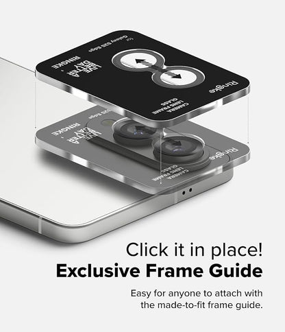 Ringke Camera Lens Frame Glass [Individual Lens Covers] Compatible with Samsung Galaxy S25 Edge Camera Lens Protector, Tempered Glass Covers and Aluminum Alloy Frames