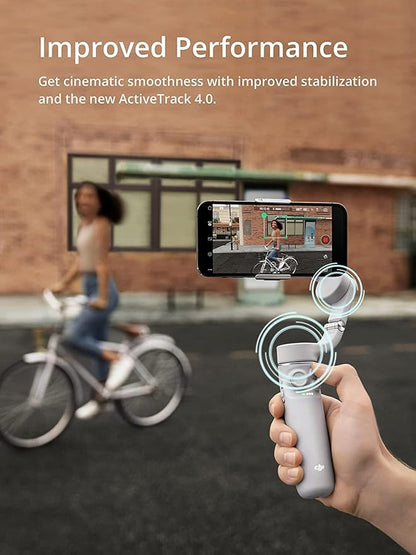 DJI OM 5 Smartphone Gimbal Stabilizer, 3-Axis Phone Gimbal, Built-In Extension Rod, Portable and Foldable, Android and iPhone Gimbal with ShotGuides, Vlogging Stabilizer, YouTube TikTok Video, Gray