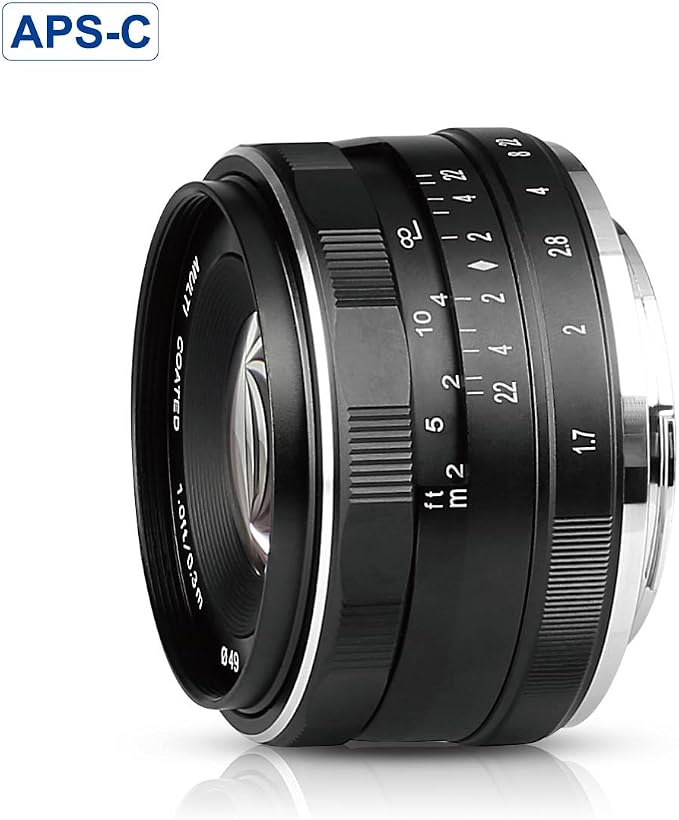 Meike 35mm F1.7 Large Aperture Manual Focus Prime Fixed Lens APS-C Compatible with Sony E-Mount Mirrorless Cameras NEX 3 3N NEX 5R NEX 6 7 A6600 A6400 A5000 A5100 A6000 A6100 A6300 A6500 A6700