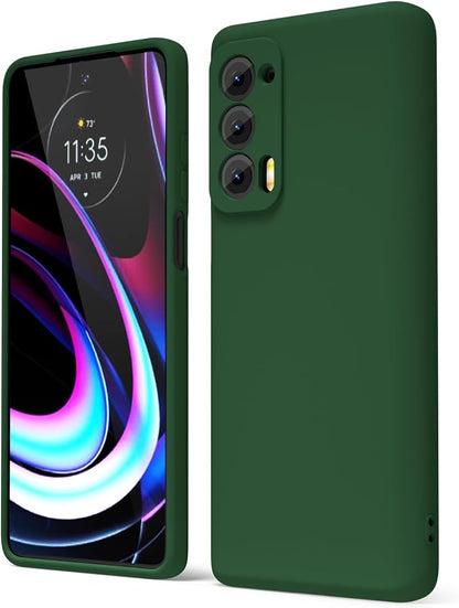 oakxco for Motorola Moto Edge 2021/Edge 2021 5G UW Phone Case Liquid Silicone, Thin Slim Soft Rubber Gel TPU Plain Simple Cover for Women, Matte Solid Color, Lilac Light Purple Lavender Wine