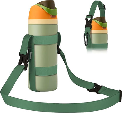 EasyAcc Water Bottle Holder Strap Sling, for Owala FreeSip 24 32 40 oz, Hydro Flask, Cirkul, Yeti, Stanley Flip, Universal Water Bottles, with Carabiner, for Walking Curise Travel (Bottle Excluded)