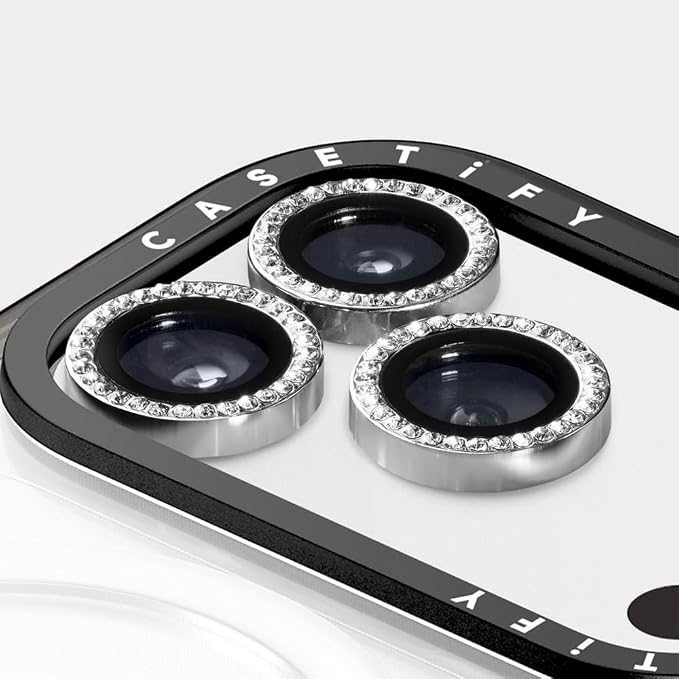 CASETiFY Camera Lens Gem [High clarity/Easy installation/Scratch-proof] for iPhone 17 Pro/iPhone 17 Pro Max - Silver