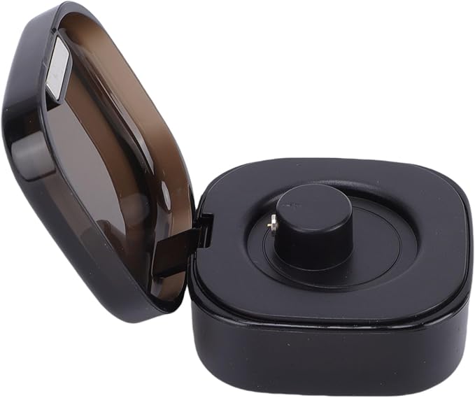 Charging Case Fit for R02, R03, R06, R11M, R8, H01, SR05 Type C Fast Portable Magnetic Smart Ring Charger Box Compact and Portable Efficient Type C Fast Charging (Black)
