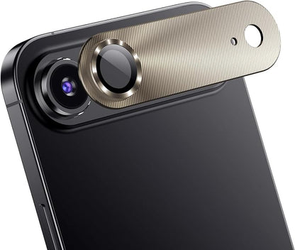 AFARER 2 Pack Lens Protector for iPhone 17 Air, 9H Hardness Tempered Glass Camera Cover, Strong Adsorption [Not Easy to Break] Case Friendly [Does not Affect Night Shots] (Gold)