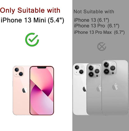 Ferilinso Designed for iPhone 13 Mini Screen Protector, 3 Pack HD Tempered Glass with 2 Pack Camera Lens Protector, Case Friendly, 9H Hardness, Bubble Free, 5G 5.4 Inch, Easy Installation
