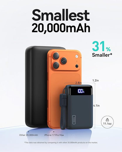 INIU Portable Charger, 20000mAh Small Power Bank, 22.5W Fast Charging Travel Flight Car Family Essentials, for Students Women Men Girls Boys Outdoor