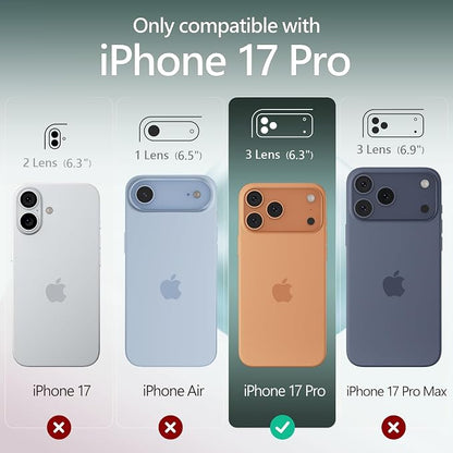 FireNova Magnetic for iPhone 17 Pro Case, Compatible with MagSafe, [Integrated Silicone Camera Control Button] [Camera Protection] Anti-Scratch Microfiber Lining Phone Case, 6.3", Mint Green