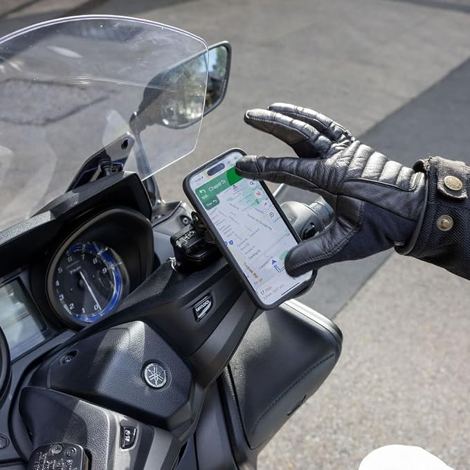 Quad Lock Brake Reservoir Motorcycle Phone Mount Kit with Vibration Dampener and MAG Universal Adaptor