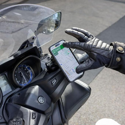 Quad Lock Brake Reservoir Motorcycle Phone Mount Kit with Vibration Dampener and MAG Universal Adaptor