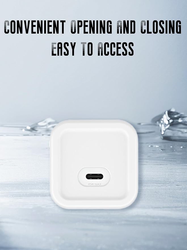 Case for Mophie 45W 1-Port USB-C Charger, Kids-Friendly Soft Silicone Protective Cover, Shockproof, Waterproof (White)