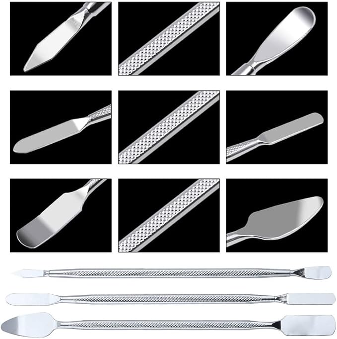 3 Piece Professional Prying Opening Tool, Dual Ends Metal Spudger Set for Mobile Phone Tablet Laptop Disassembly Repair Kit