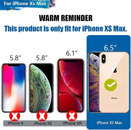 [New Battery Case for iPhone Xs Max, 6000mAh Rechargeable Extended Battery Charging Charger Case (6.5 Inches) Black