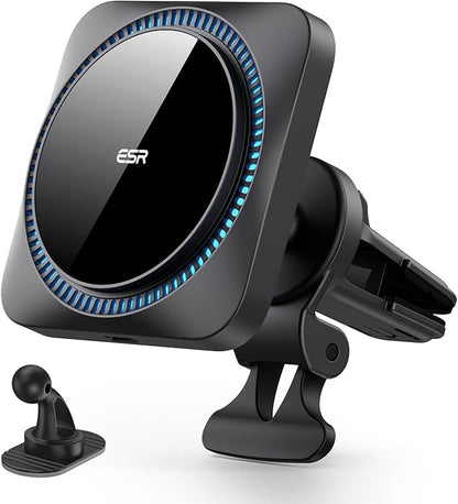 ESR for MagSafe Car Mount Charger with CryoBoost, Phone Cooling MagSafe Car Charger, Magnetic Wireless Car Charging, Air Vent/Dashboard Car Phone Holder for iPhone 17e/17-12, S26/S25, Fast Charging