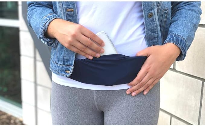 BANDI Running Belt for Women & Men – USA Made No-Bounce Adjustable Waist Pack & Secure Fanny Pack – Fits All Phones, Gels & Essentials – Zipper-Free, Medical Device Friendly