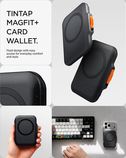 Spigen for MagSafe Wallet, Heavy Duty Hardshell Magnetic Card Holder Compatible with iPhone 17/16/15/14/13/12 Pixel 10 Series MagSafe-Cases Pixelsnap Holds 5-6/7-8 Cards