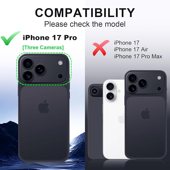 AFARER [2 Pack Lens Cover for iPhone 17Pro,Military Grade Shatterproof, 9H Metal Tempered Glass Camera Screen Protector,Strong Adsorption & Case-Friendly[Does not Affect Night Shots],Orange