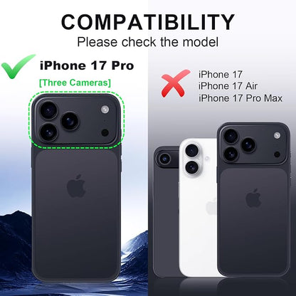 AFARER [2 Pack Lens Cover for iPhone 17Pro,Military Grade Shatterproof, 9H Metal Tempered Glass Camera Screen Protector,Strong Adsorption & Case-Friendly[Does not Affect Night Shots],Orange