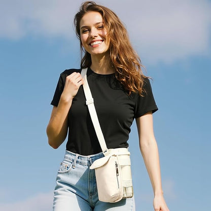 Herald Mini Phone Crossbody Bag with Water Bottle Holder, Water Bottle Carrier Bag with Strap for GYM, Hiking, Cycling