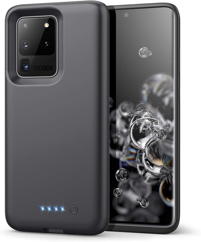 Battery Case for Galaxy S20 Ultra 8500mAh, Portable Charging Case Protective Rechargeable Extended Battery Pack for Samsung Galaxy S20U 5G (6.9 inch) Charger Cover -Black