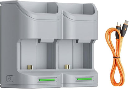 Dual Slot Battery Charger, 2H Fast Charging Case, Compatible with R5 R6 Mark II R6 Mark III 5D IV 7D II