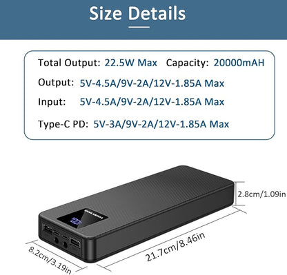 5V-2.1A Power 8 x 18650 Holder Organizer Batteries Box with 4 Interface Charging Cable Micro/Type-C/USB/IP Connector for Electronic DIY Holder DIY Bank Holder Case White