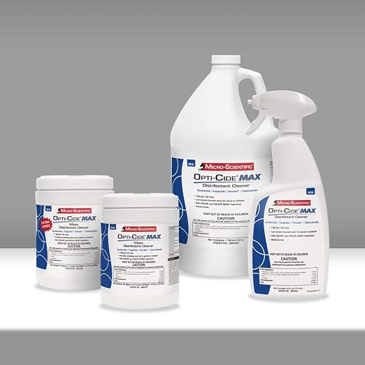 Micro-Scientific - M60034 Wipes Disinfectant Cleaner 160 Wipes Professional Disposables Surface Disinfectant Cleaning Wipes Opti Cide Max