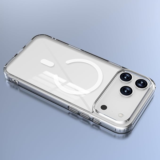 Magnetic Designed for iPhone 17 Pro Max Case Clear, [Compatible with Magsafe] [Not Yellowing] [Military-Grade Drop Protection] Clear Phone Cases for Apple iPhone 17 Pro Max - 6.9 Inch 2025