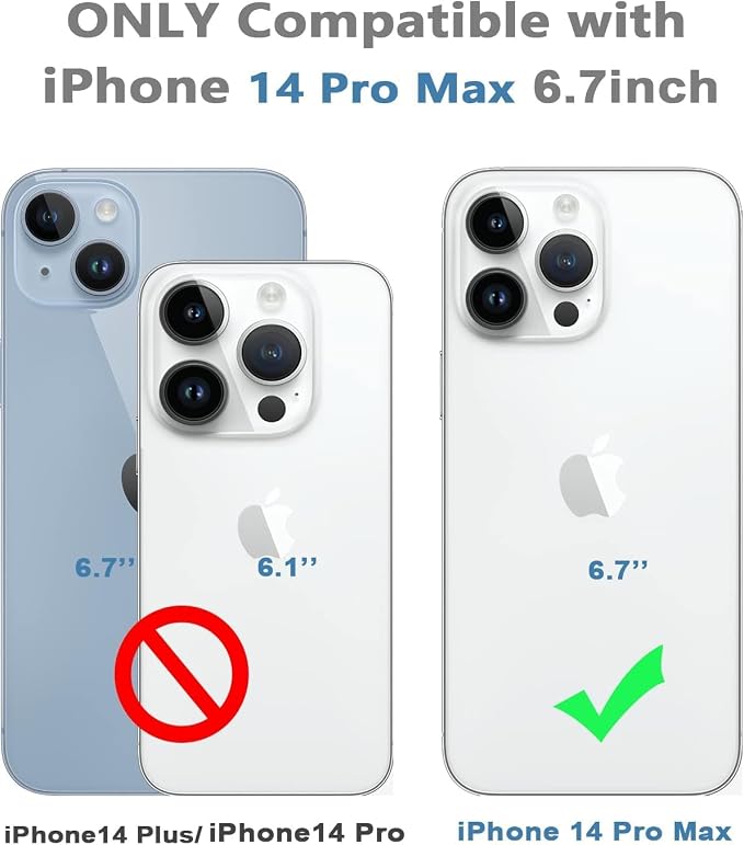 Design for iPhone 14 Pro Max Waterproof Case, Full Body Shockproof Case Dust Proof Phone Case Cover with Screen Protector - Black