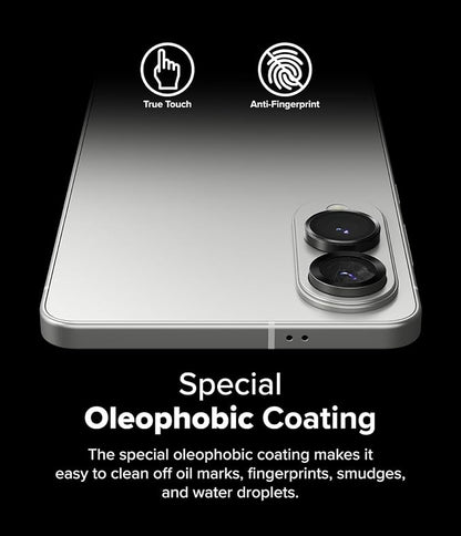Ringke Camera Lens Frame Glass [Individual Lens Covers] Compatible with Samsung Galaxy S25 Edge Camera Lens Protector, Tempered Glass Covers and Aluminum Alloy Frames