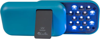 LivePure Handheld UV Light Sanitizer. Portable UV Light for Disinfecting Room, Kitchen, Car, Bathroom, Household Surfaces. Teal