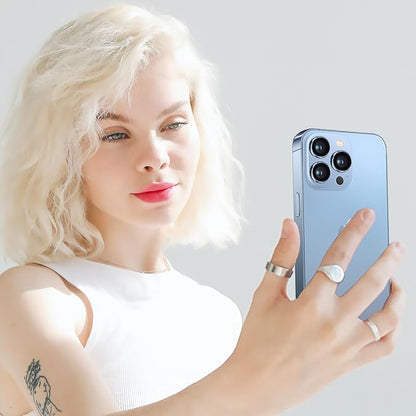 for iPhone 13 Pro and iPhone 13 Pro Max Camera Lens Protector, Anti-Scratch Tempered Glass Camera Screen Protector Shockproof Full Protective Camera Cover Case Friendly Lens Cover-Sierra Blue