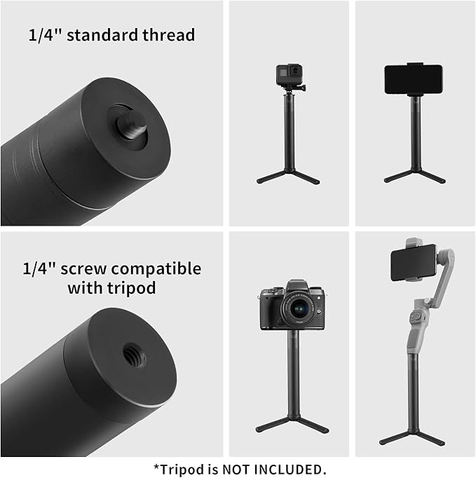 Gimbal Extension Pole, ZHIYUN 29" Extension Rod for Gimbal Stabilizer, Adjustable Selfie Stick with 1/4" Thread Compatible with DJI OM 6/5/4/ Smooth 5 Q3 4/GoPro Vlog Pocket/Go 2 EVO Action Camera
