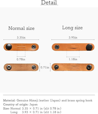 TAVARAT Cord Organizer, Cable Organizer, Charger Organizer, made in Japan, Genuine Leather, Cable Straps, Cable management, Cable Holder (Red, set of 3)