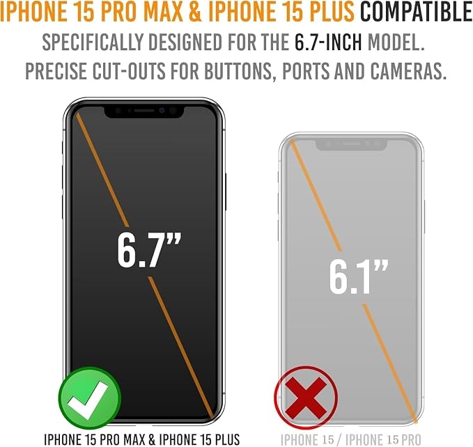 Alpatronix iPhone 15 Pro Max and 15 Plus Battery Case, Strong Slim Portable Protective Extended 15W Fast Charger Case and Power Bank. iPhone 15 Pro Max&15 Plus Rechargeable Charging Case Black