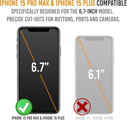 Alpatronix iPhone 15 Pro Max and 15 Plus Battery Case, Strong Slim Portable Protective Extended 15W Fast Charger Case and Power Bank. iPhone 15 Pro Max&15 Plus Rechargeable Charging Case Black